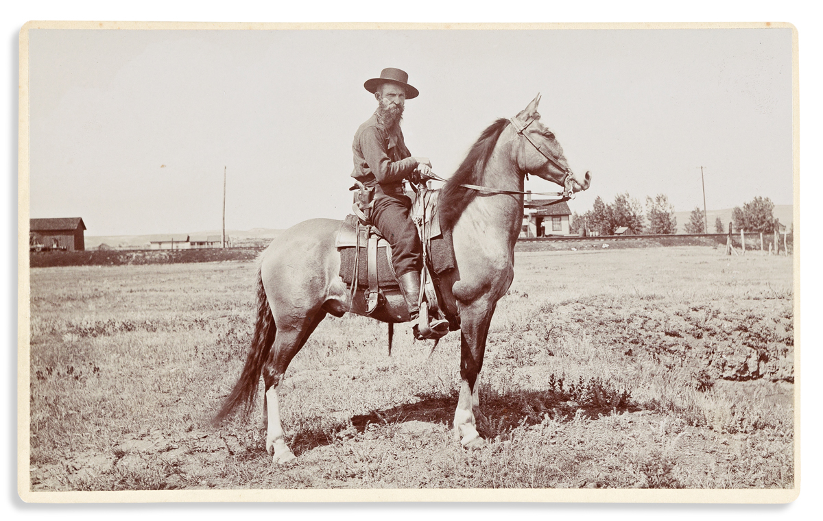 (WEST--MONTANA.) F. Jay Haynes; photographer. Group of 4 large-format photographs of Montana cowboys.